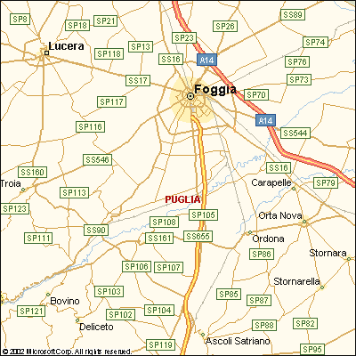 Foggia itineraire plan