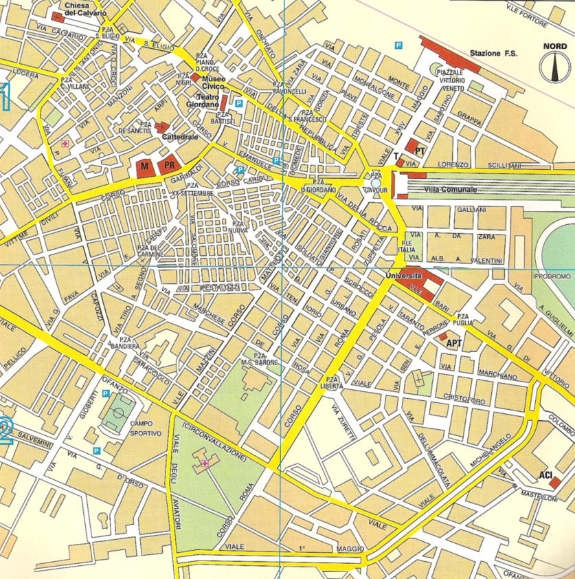 foggia centre ville plan