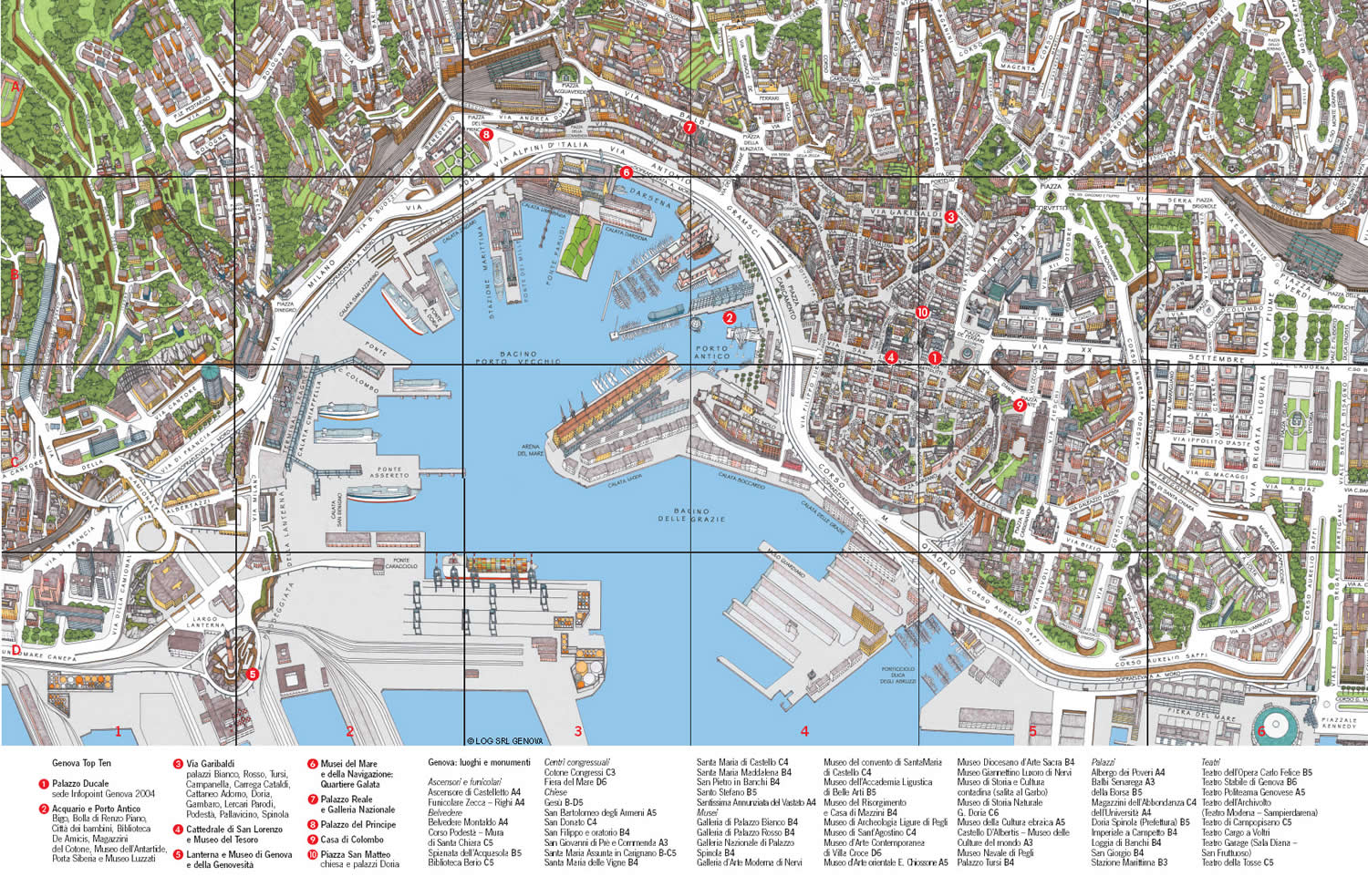 Genoa touristique plan