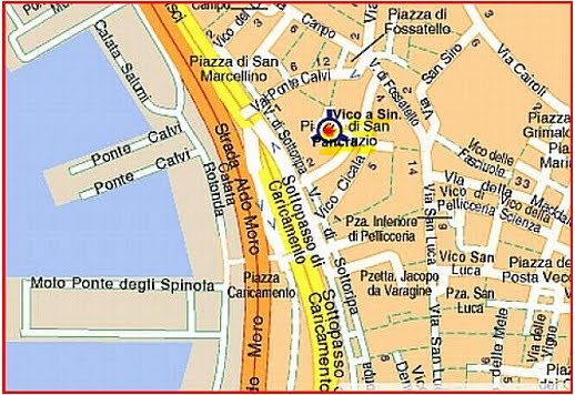 Genoa centre ville plan