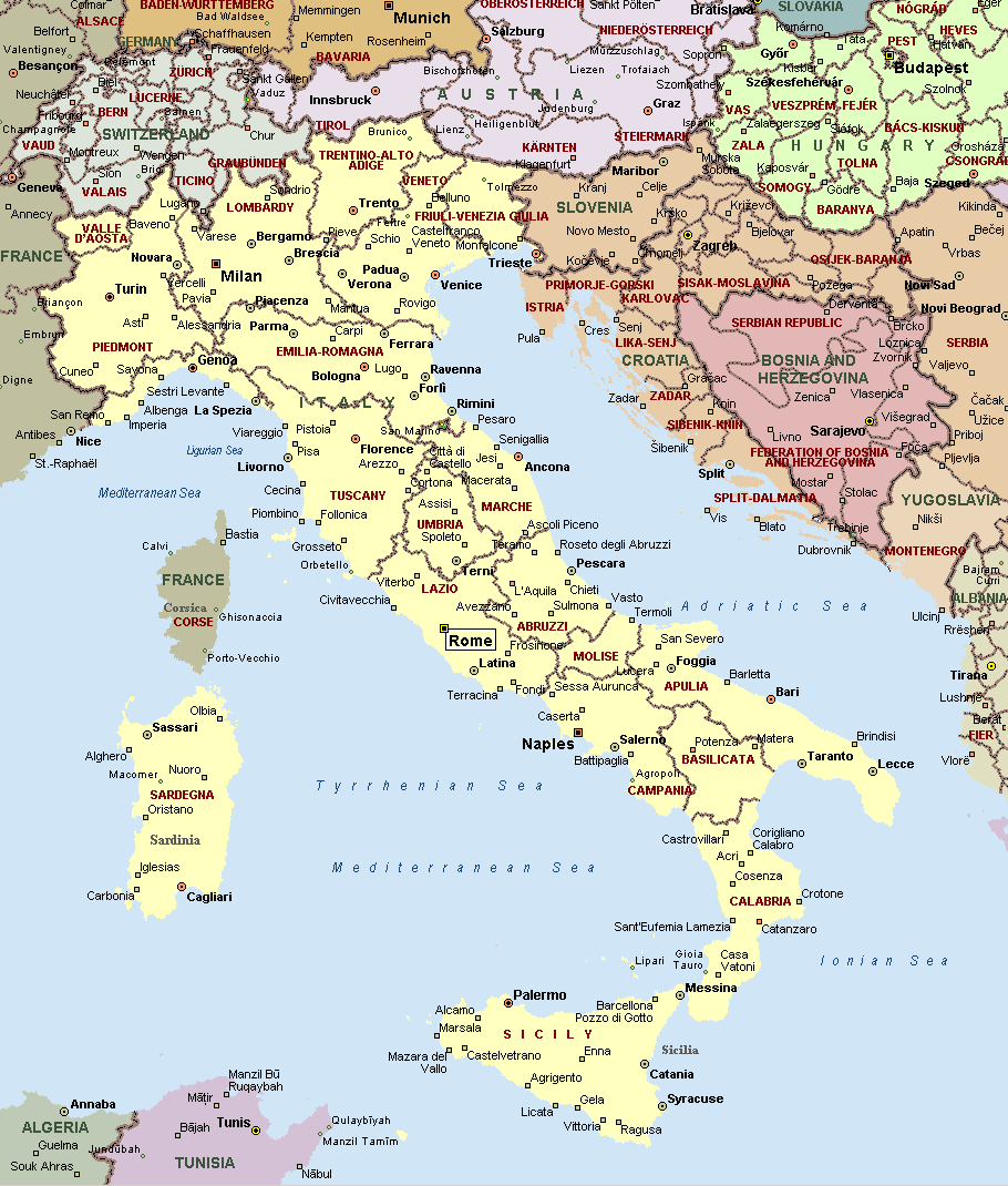 italie carte