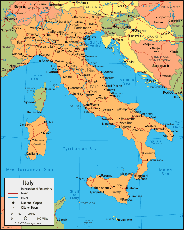 italie carte