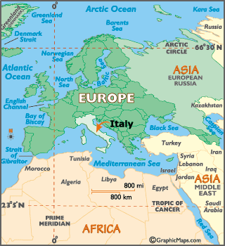 italie carte europe