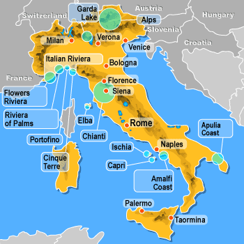 italie tourismee carte