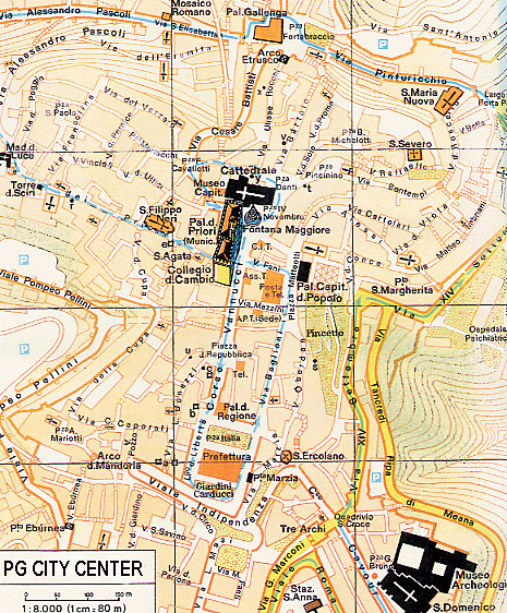 Perugia ville centre plan