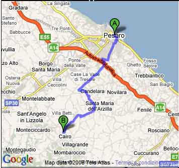 Pesaro itineraire plan