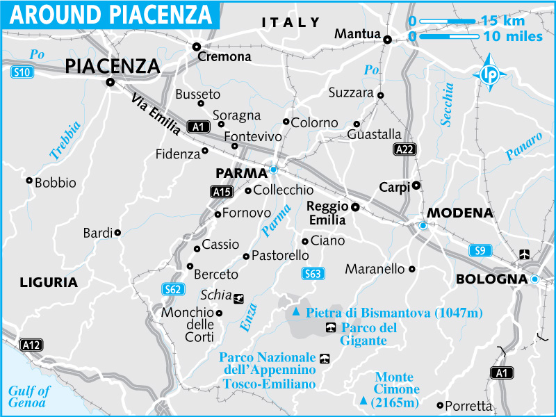 Piacenza around plan