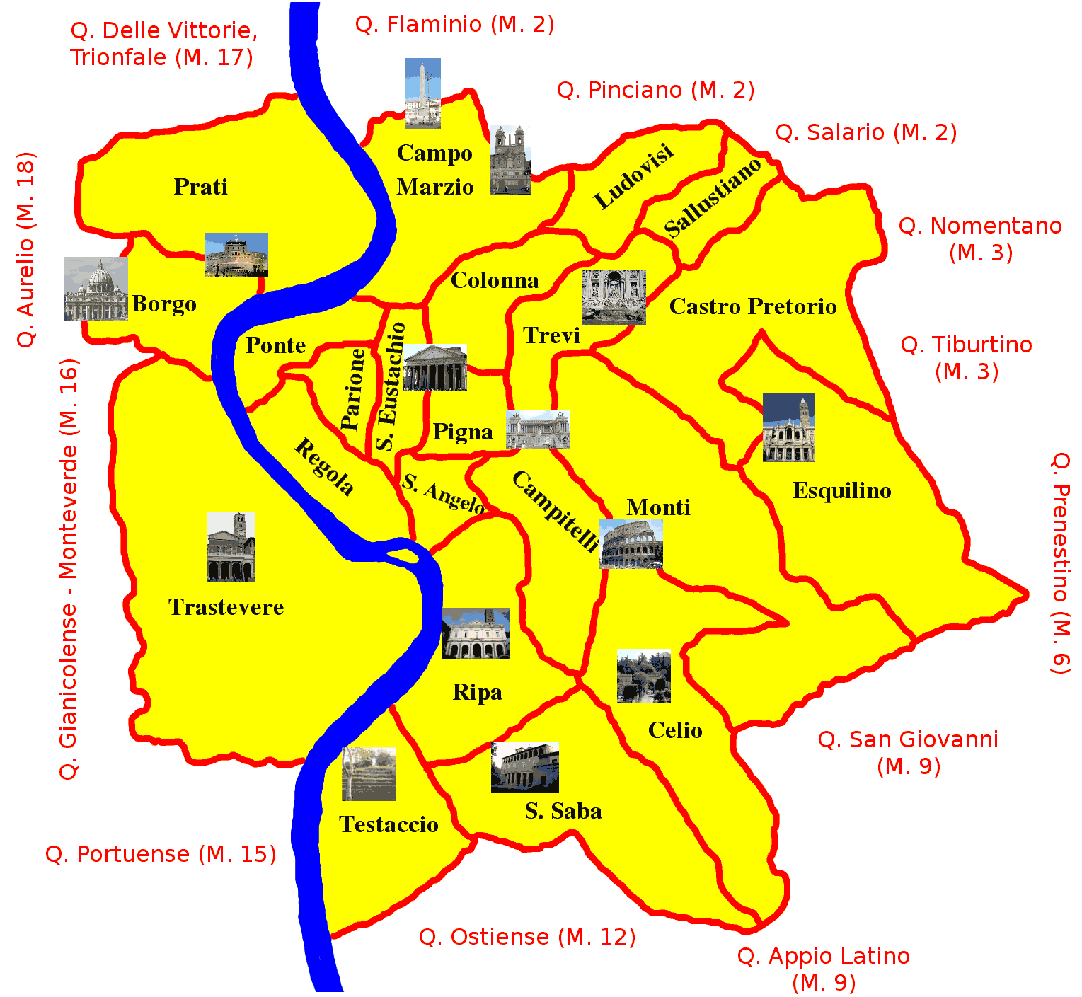 roma rioni plan