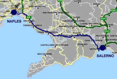 napoli salerno itineraire plan