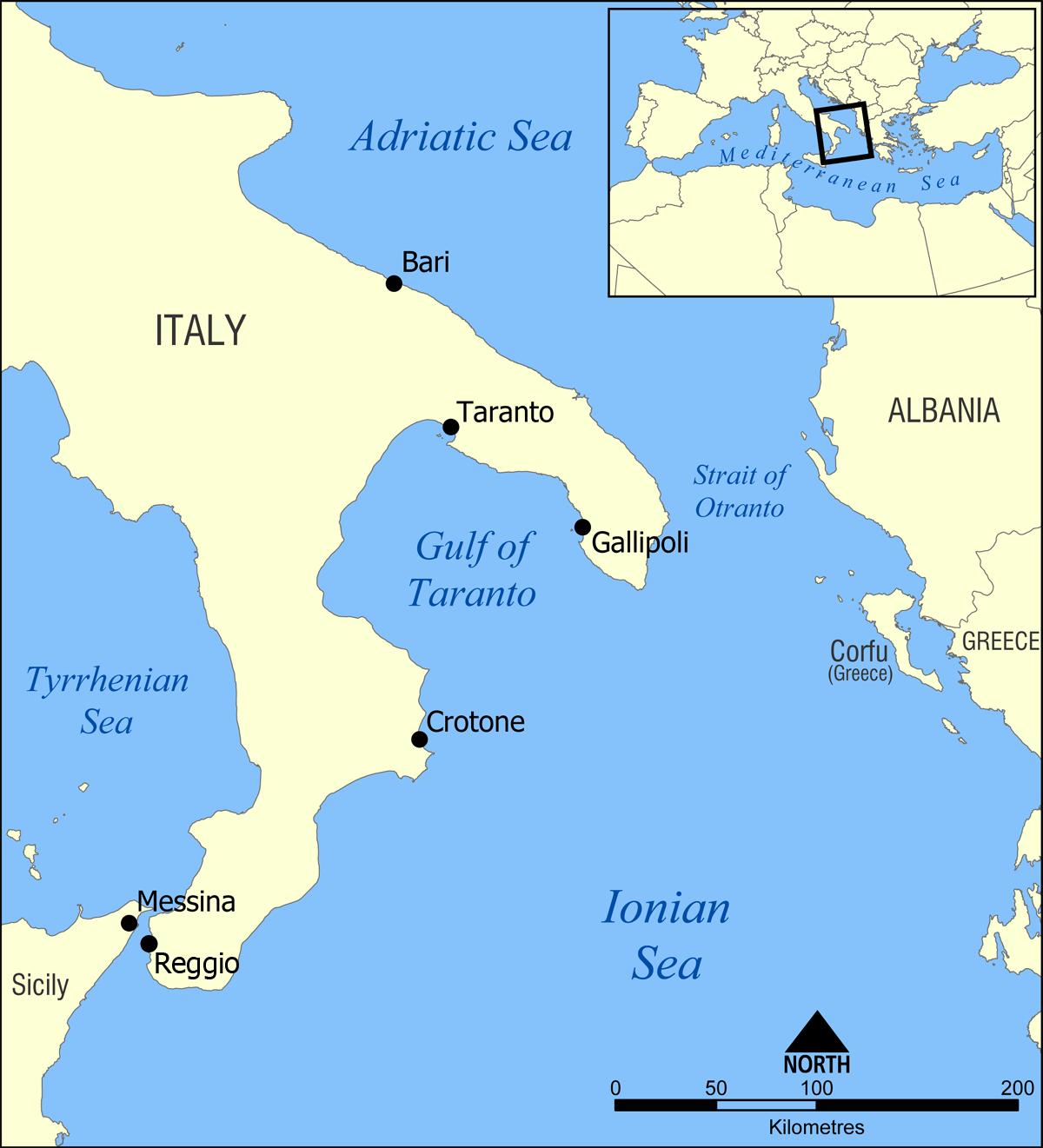 Gulf du Taranto plan