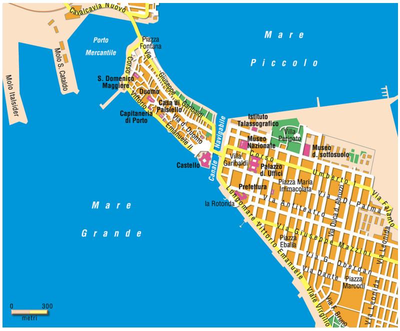 Taranto centre ville plan