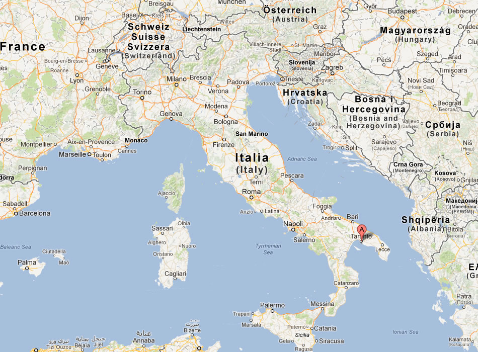 plan de Taranto italie