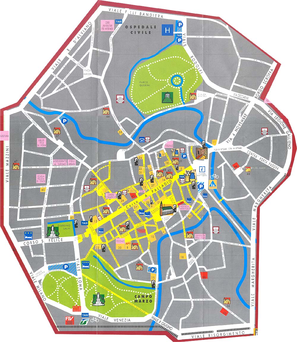 Vicenza touristique plan
