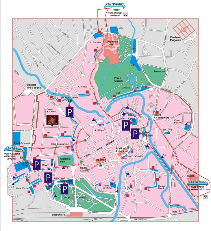 vicenza centre ville plan