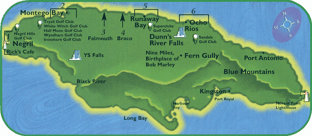 Ou se situe la jamaique sur la carte du monde Jamaique Carte