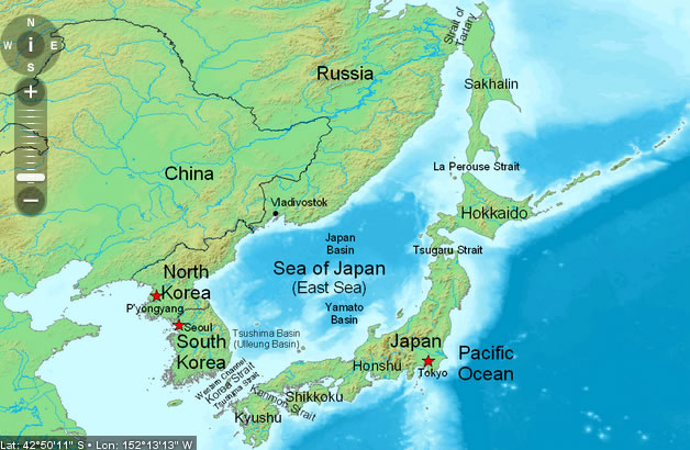 japon carte japon mer