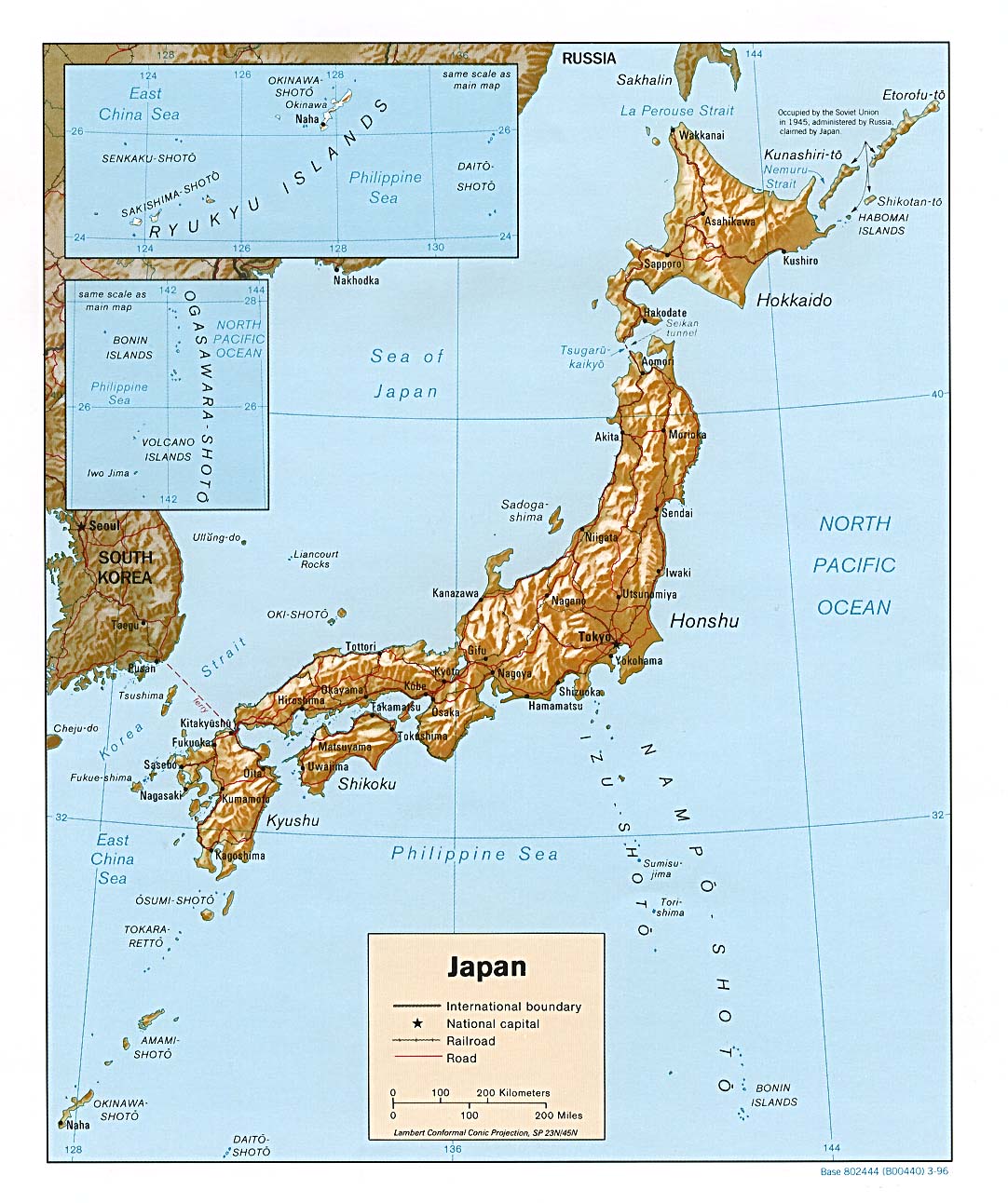 japon soulagement carte