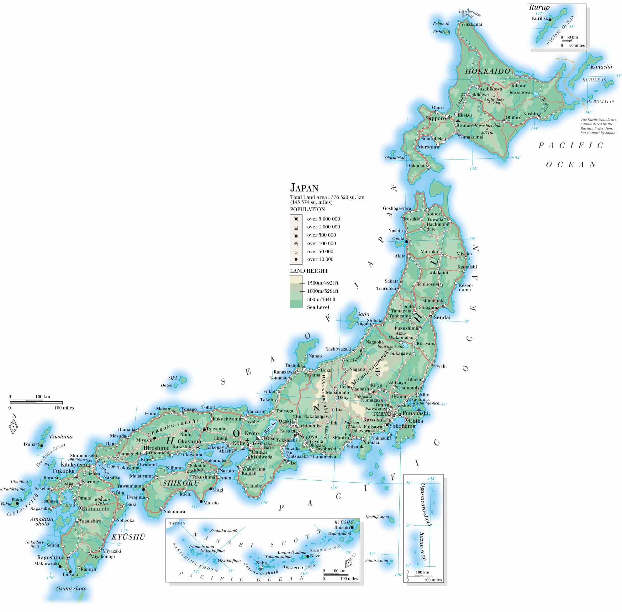 politique carte du japon