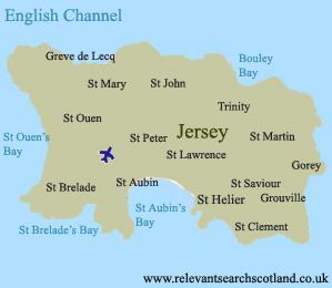 Jersey villes carte