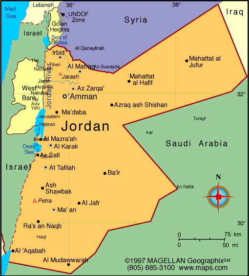Jourdain regional carte