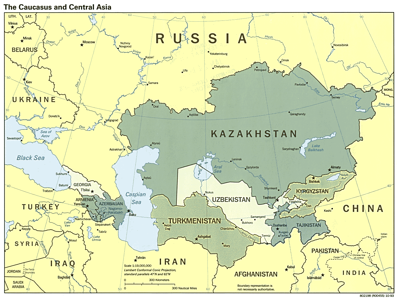 Caucase et central kazakhstan