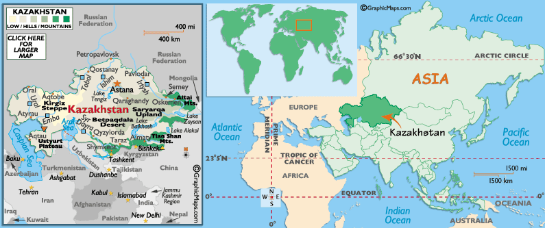 Kazakhstan carte