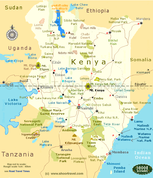 Kenya carte villes