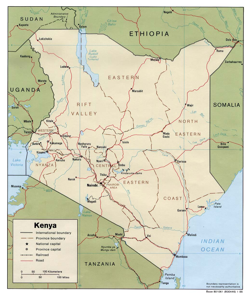 kenya politique carte