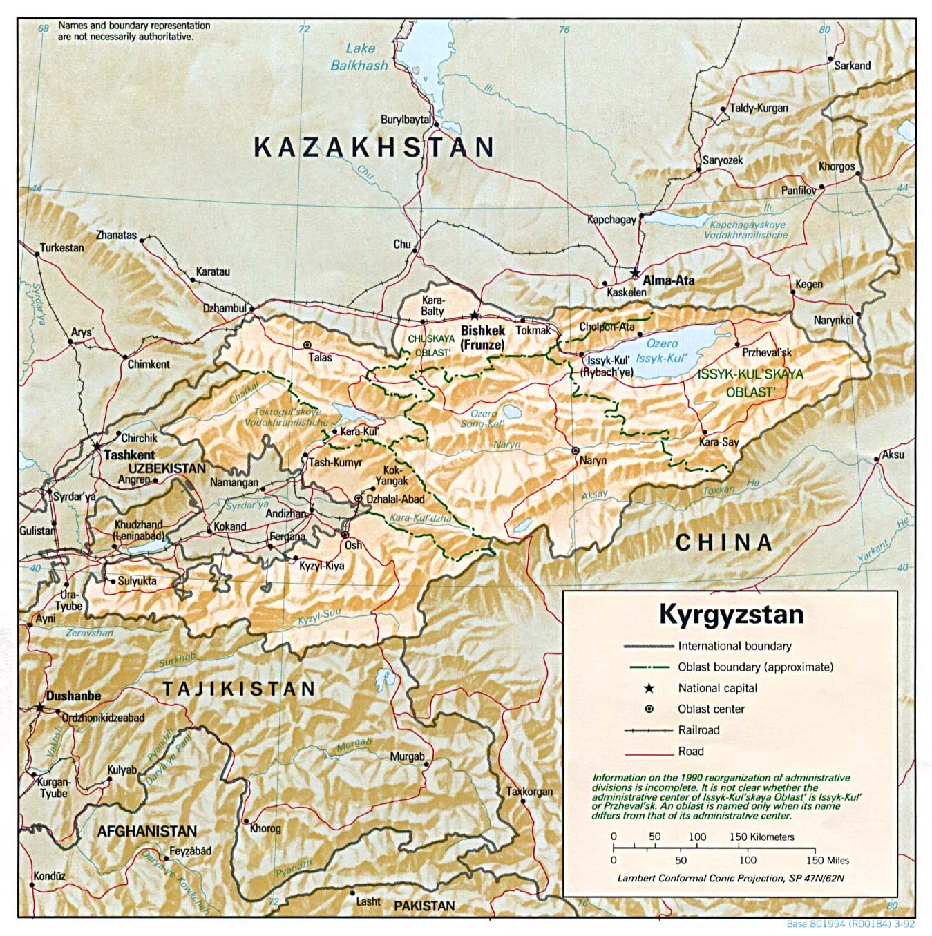 kirghizistan carte
