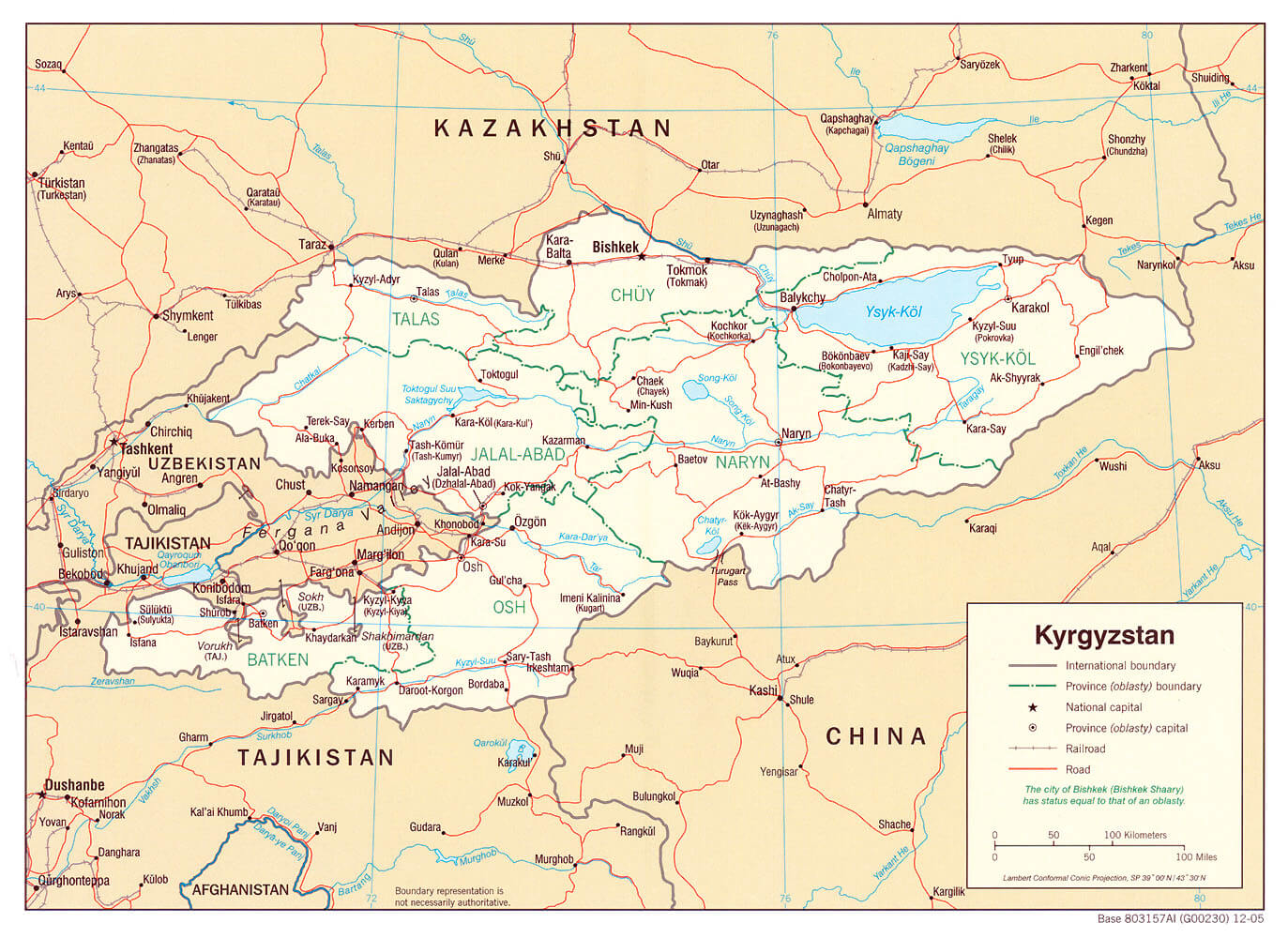 kirghizistan cartes