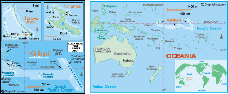 carte du Kiribati