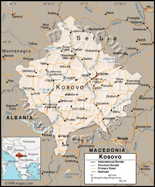 kosovo carte serbie