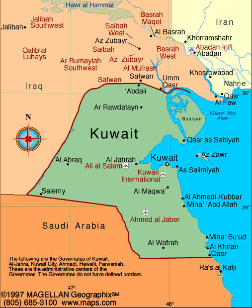 koweit villes carte