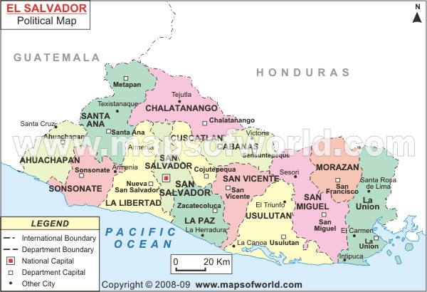 Le Salvador carte