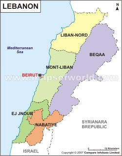 carte du liban