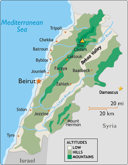 liban carte beirut