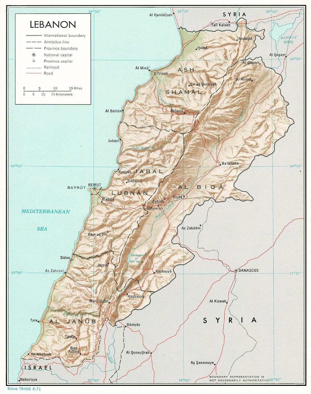 liban soulagement carte