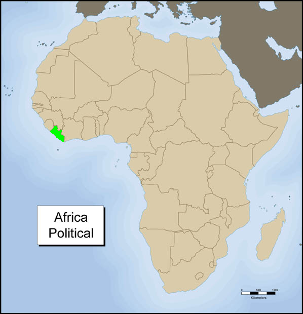 afrique liberia carte