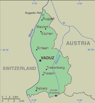 carte du Liechtenstein