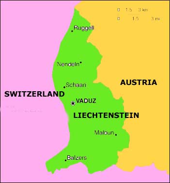 liechtenstein carte suisse autriche