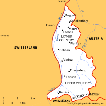 liechtenstein politique carte