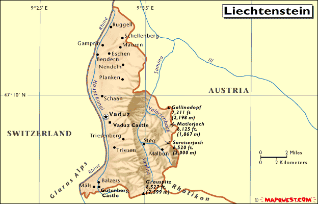 liechtenstein soulagement carte