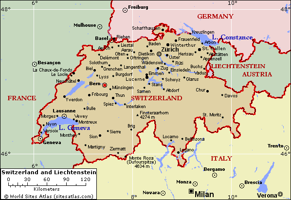 suisse liechtenstein carte