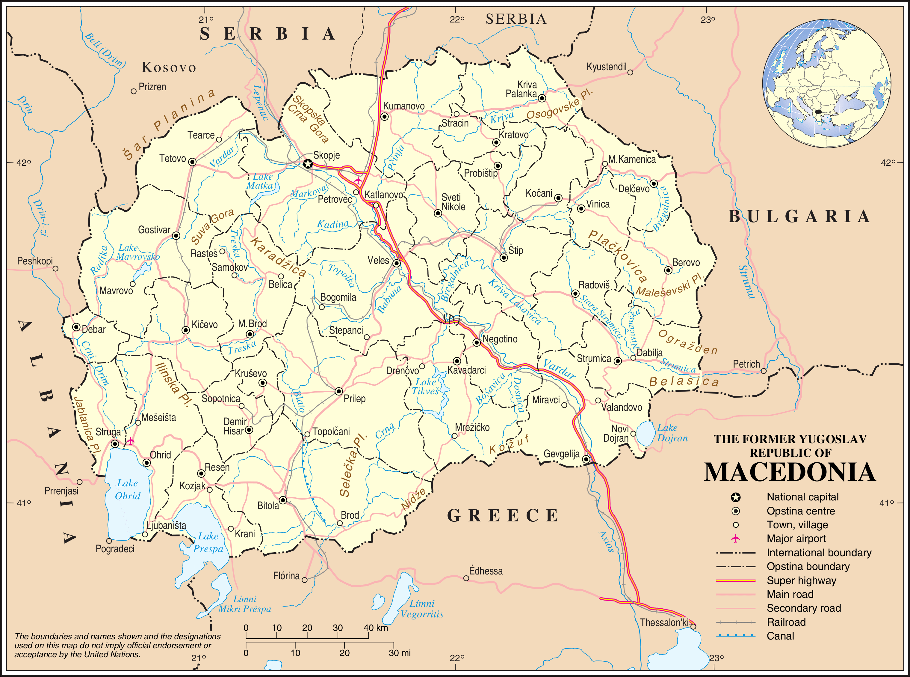 macedonie itineraire carte