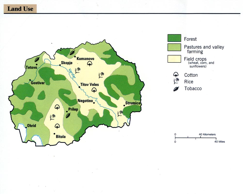 macedonie land carte