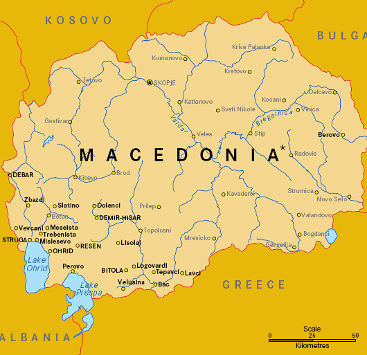 macedonie politique carte