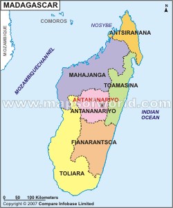 regions carte du madagascar