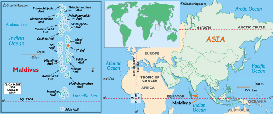 carte du Maldives