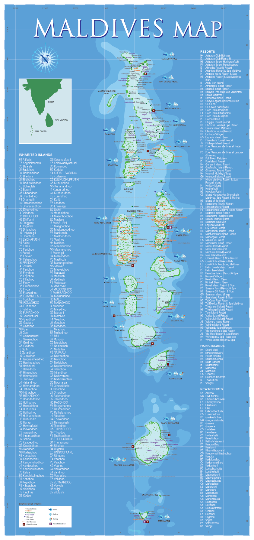 maldives carte politique