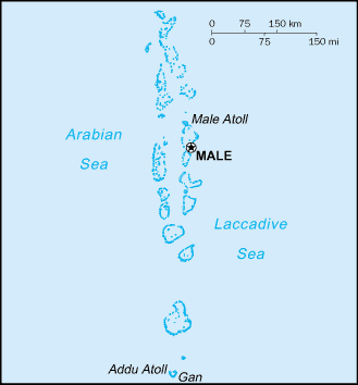 Maldives Carte Politique